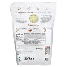 Micro Ingredients nutritional yeast flakes pouch, back label with nutrition facts