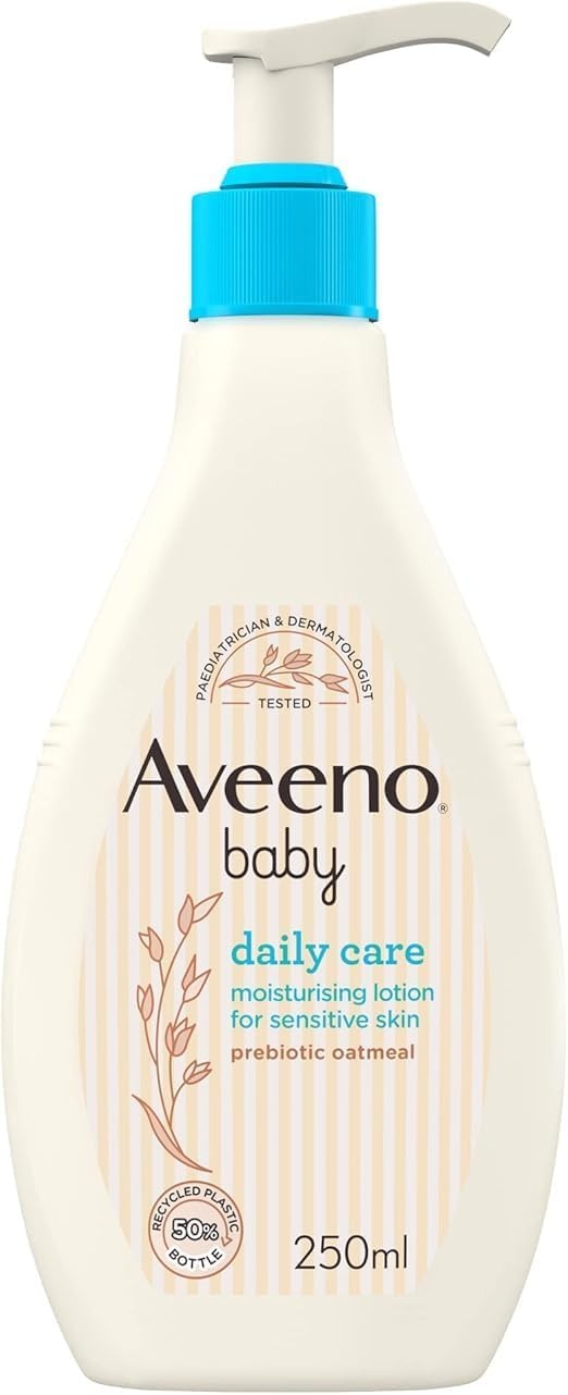 Aveeno Baby Daily Care Intense Nourishment Moisturising Lotion with Natural Colloidal Oatmeal and Oat Essence, 250ml, Ideal for Very Dry Skin, Soothing and Hydrating Formula for Delicate Baby Skin