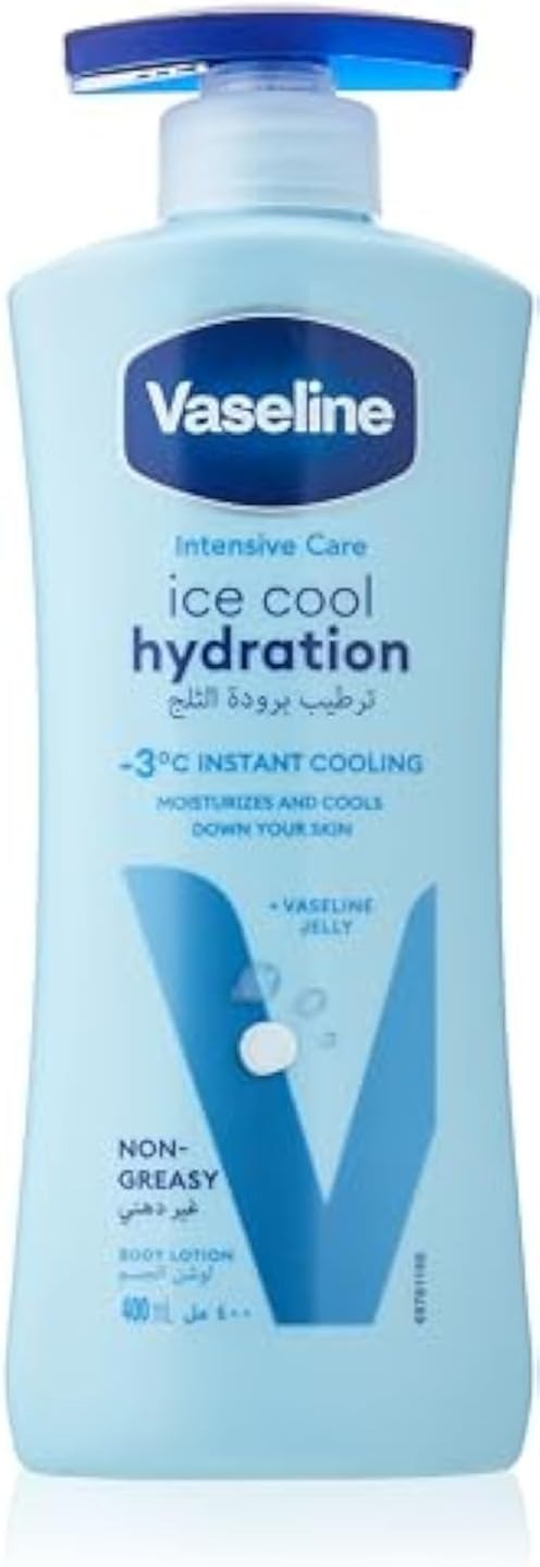 Vaseline Intensive Care Body Lotion, Ice Cool Hydration, Moisturize and Cool the Skin, 400ml