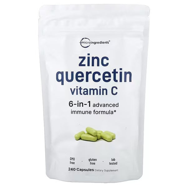 Micro Ingredients, Zinc Quercetin Vitamin C , 240 Capsules