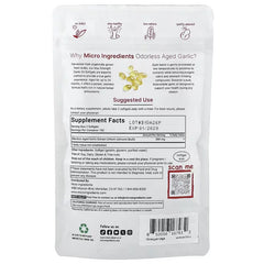 Micro Ingredients, Odourless Aged Garlic, 300 Softgels (3,750 mg per Softgel)