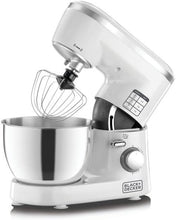 Stand mixer with stainless bowl and whisk attachment, 6-speed control, Black+Decker