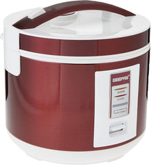 Geepas Electric Rice Cooker with Steamer Non-Stick Inner Po, 708 Watts, Red/White, 1.5 L, GRC4328N