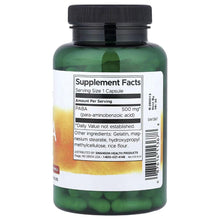 PABA dietary supplement bottle with Supplement Facts label, green bottle and black cap
