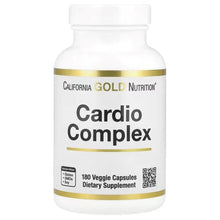 California Gold Nutrition Cardio Complex supplement bottle, white with gold label