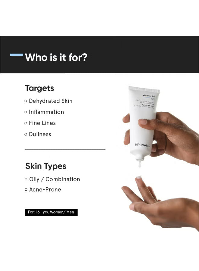 Minimalist 10% Vitamin B5 Gel Face Moisturizer – Oil-Free Lightweight Gel for Oily & Acne-Prone Skin - Mumzar