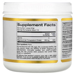 California Gold Nutrition Magnesium Powder Drink, Unflavoured – 10 oz (283 g)