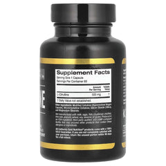 California Gold Nutrition Sport L-Citrulline 500 mg (Kyowa Quality) – 60 Veggie Capsules Nitric Oxide Booster Supplement