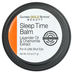 California Gold Nutrition Beauty Sleep Time Balm – بالب لافندر والبابونج، 17 جم | بلسم للاسترخاء والعلاج العطري