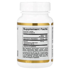 California Gold Nutrition Vitamin K Complex (K1 + K2 MK-4 & MK-7) – 60 Veg Capsules
