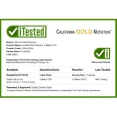 California Gold Nutrition LactoBif® بروبيوتيك للحيوانات الأليفة – 5 مليار وحدة تشكيل مستعمرة – 60 كبسولة نباتية – دعم الجهاز الهضمي والمناعة للحيوانات الأليفة
