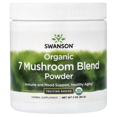 Swanson Vitamins Organic 7 Mushroom Blend Powder, 3 oz (84 g)