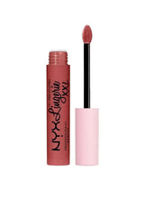 Matte liquid lipstick in tube with doe-foot applicator, rose-brown shade