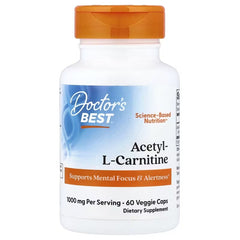 Doctor's Best, Acetyl-L-Carnitine, 60 Veggie Caps (500 mg Per capsule)