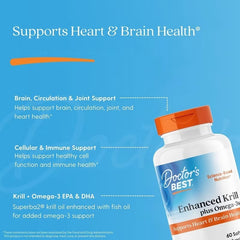 Doctor's Best, Enhanced Krill Plus Omega-3s, 60 Softgels