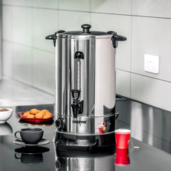 Geepas S/S Water Boiler, Silver, Gk38048 | 20L Capacity will be a comfortable size for a big family|Electric Kettle heats up quickly, various hot drinks like tea, coffee, hot water, soup, and more