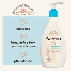 Aveeno Baby Daily Care Intense Nourishment Moisturising Lotion with Natural Colloidal Oatmeal and Oat Essence, 250ml, Ideal for Very Dry Skin, Soothing and Hydrating Formula for Delicate Baby Skin