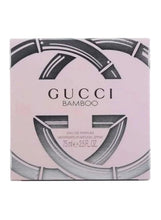 Gucci Bamboo eau de parfum gift box with stylized gray geometric design