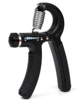 Hand grip chest trainer with spring, black