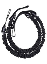 Resistance tube with handles and cords, black