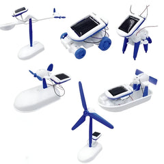 6-in-1 Solar Powered Robot Kit Blue
