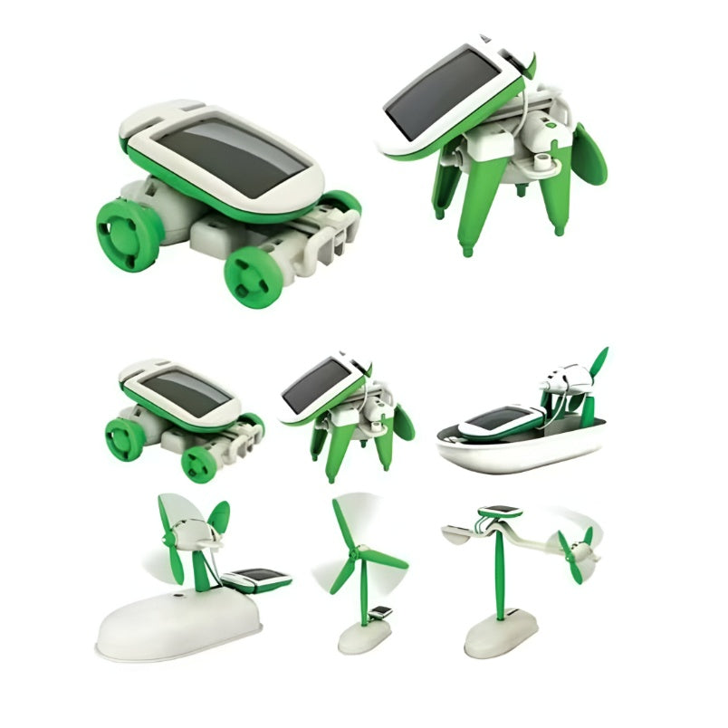 6-in-1 Solar Powered Robot Kit Green
