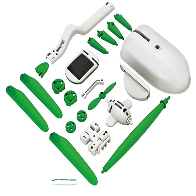 6-in-1 Solar Powered Robot Kit Green
