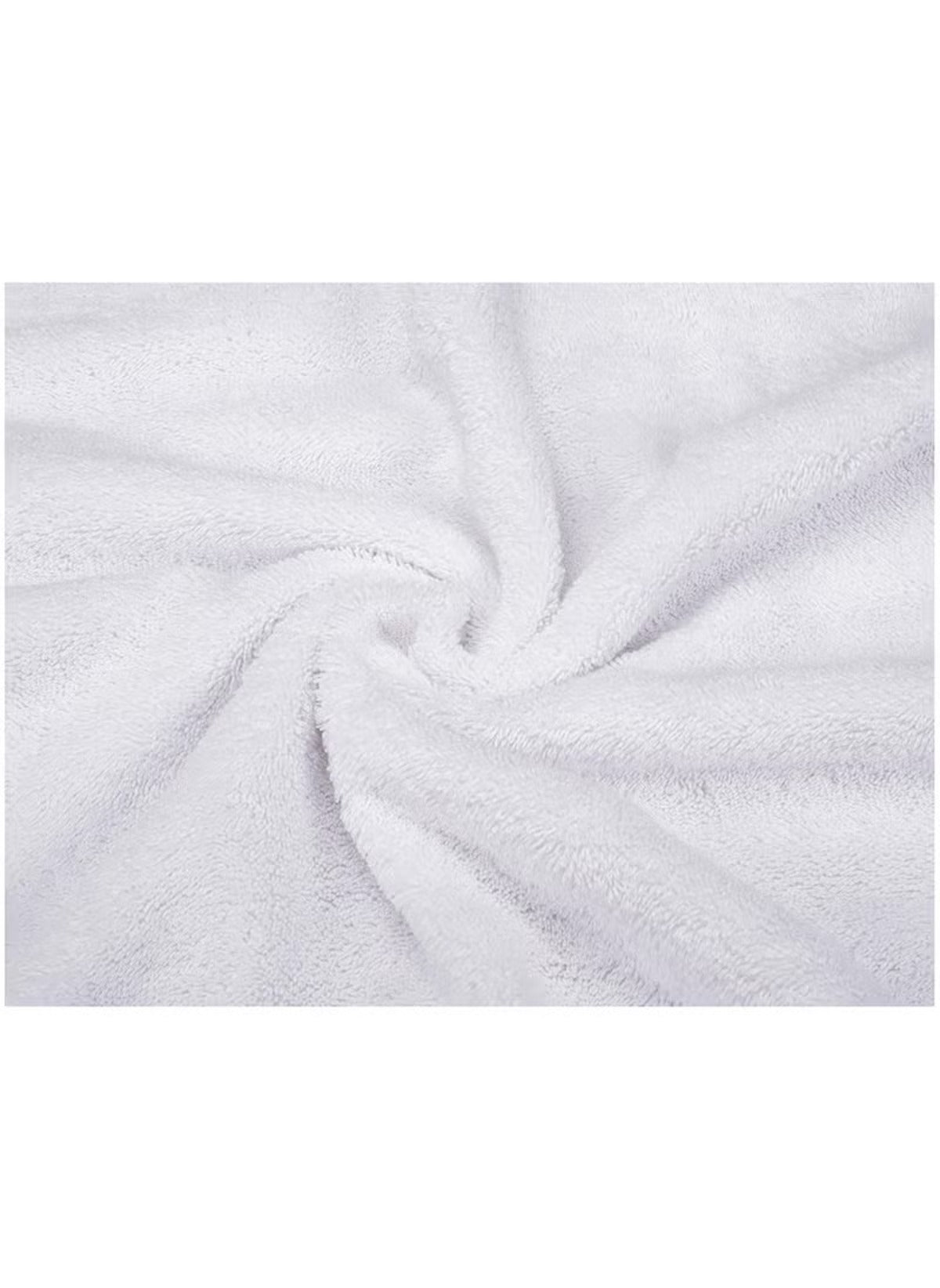 Huitich soft white 6 piece towel set made of absorbent plush fabric