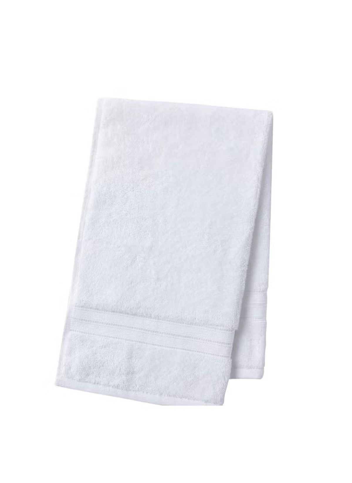 Huitich white 6 piece towel set with soft absorbent fabric for bathroom use