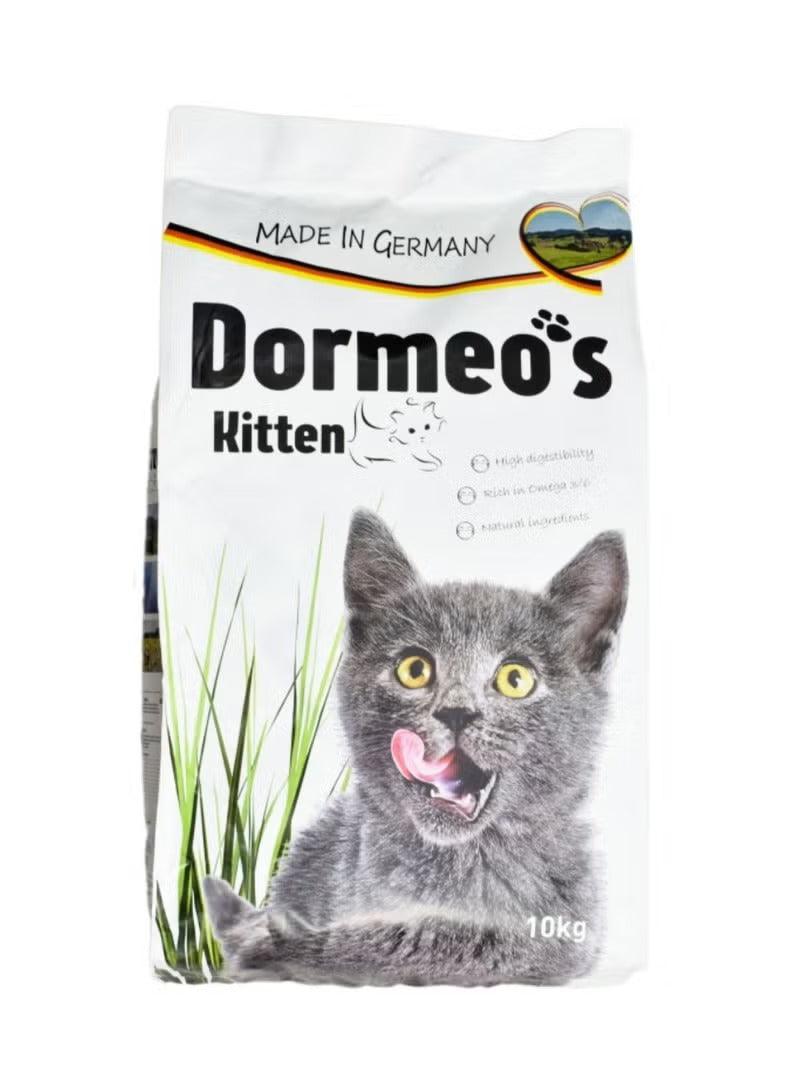 Kitten dry food bag, gray cat and grass graphics, 10kg pack
