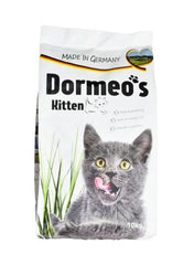 Kitten dry food bag, gray cat and grass graphics, 10kg pack
