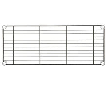 Black wire shelf panel with end caps for storage rack