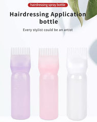 3pcs Hair Dye Bottle,Empty Refillable Hair Dye Bottle Applicators with Graduated Comb,Wash Bottle Shampoo,Root Comb Applicator Bottle for Salon Hair Coloring