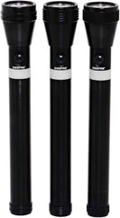 Geepas 3-in-1 Rechargeable LED Flashlight, CREE LED, GFL4622 | Aluminium Body with Rubber Glow | Ni-Cd Battery | Ideal for Campaigning, Trekking, Outdoor, Etc