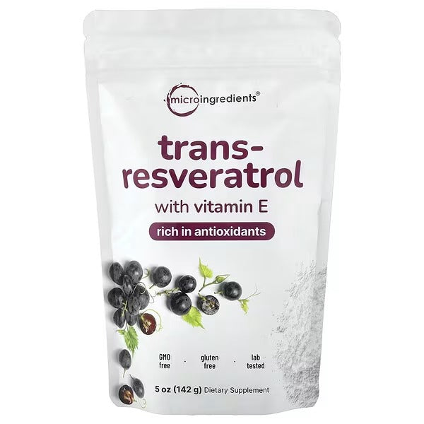 Micro Ingredients, Trans-Resveratrol With Vitamin E, 142 g (5 oz)