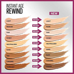 Maybelline Instant Anti-Eraser Concealer, Eye Concealer for Dark Circles and Blemishes, Ultra Blendable Formula 01 Light