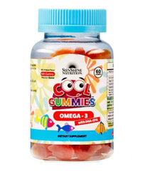 Sunshine Nutrition Cool Gummies Omega3 With DHA/EPA For Kids, 60 Gummies | No Sugar Coating | Natural Flavor | Gluten Free