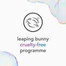 Leaping bunny cruelty-free programme icon and text on cleaner label