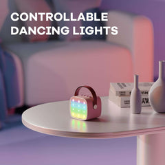 YLL Mini Karaoke Machine for Kids Adults, Portable Bluetooth Speaker with 2 Wireless Microphones,18 Pre-Loaded Songs Toys Birthday Gifts for Girls 4, 5, 6, 7, 8+ Years Old Toddler Teens - MULTICOLOR