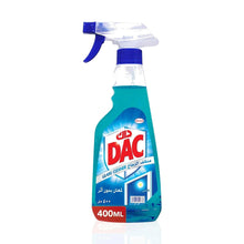 Dac glass cleaner spray bottle, 400 ml, blue trigger, teal liquid
