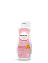 BETADINE intimate wash bottle, 50 ml, pink liquid with calendula graphic