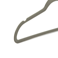 Slim, Velvet, Non-Slip Suit Clothes Hangers, Gray/Silver - Pack of 50