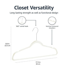 Ivory plastic hanger with curved shoulders and 360° swivel hook