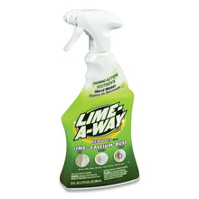 Lime-A-Way cleaner spray bottle with trigger, green formula, lime calcium rust remover label