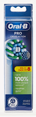 Oral-B Pro Cross Action Electric Toothbrush Head, X-Shape And Angled Bristles for Deeper Plaque Removal, Pack of 8 Toothbrush Heads, White (XXL Pack)