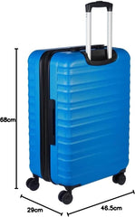 Maleta rígida con ruedas Amazon Basics de 26 pulgadas (68 cm), material: ABS, color azul claro