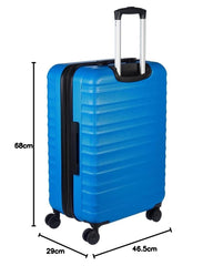 Maleta rígida con ruedas Amazon Basics de 26 pulgadas (68 cm), material: ABS, color azul claro