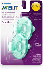 Philips Avent SCF190/01 Soothie 0-3mth Green/Green, 2pk