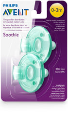 Philips Avent SCF190/01 Soothie 0-3mth Green/Green, 2pk