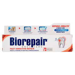 Biorepair toothpaste for sensitive teeth box for fast sensitive repair enamel protection and reduced tooth sensitivity